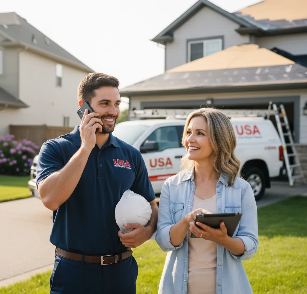 USA Roof Repair Experts customer support in Crystal
